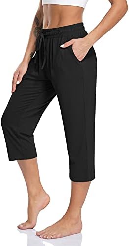 Women's Capri Yoga Pants Stretch Lightweight Running Jogging Pants